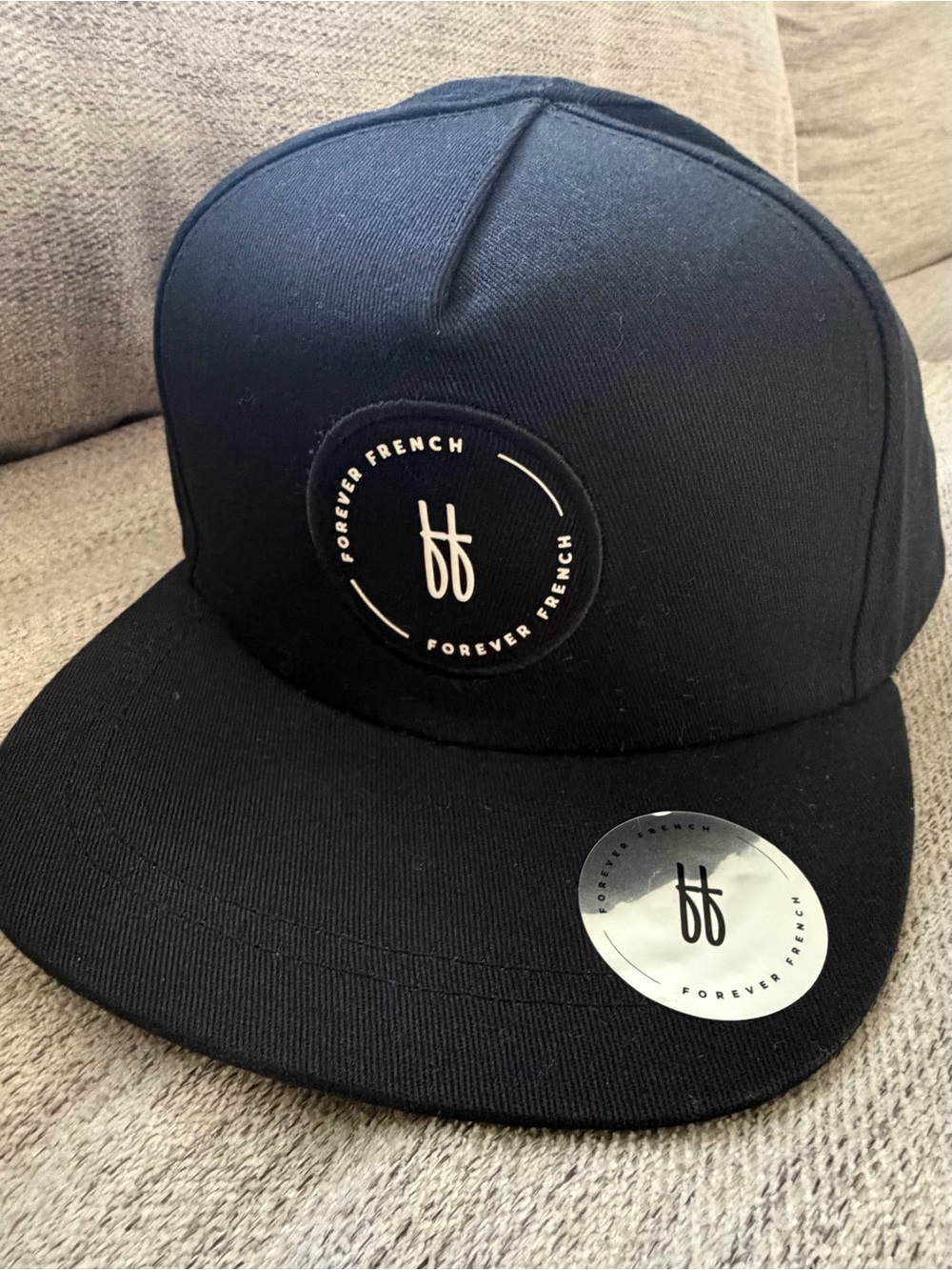Forever French Black SnapBack with Logo